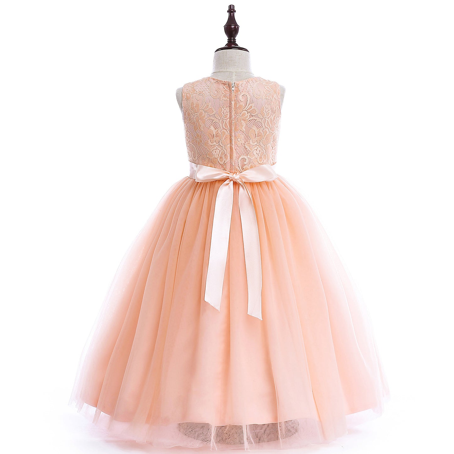 Big Kids Wedding Dress Girls Pettiskirt Lace Dress Costumes - KuzuSHOP