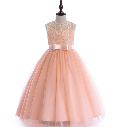 Big Kids Wedding Dress Girls Pettiskirt Lace Dress Costumes - KuzuSHOP