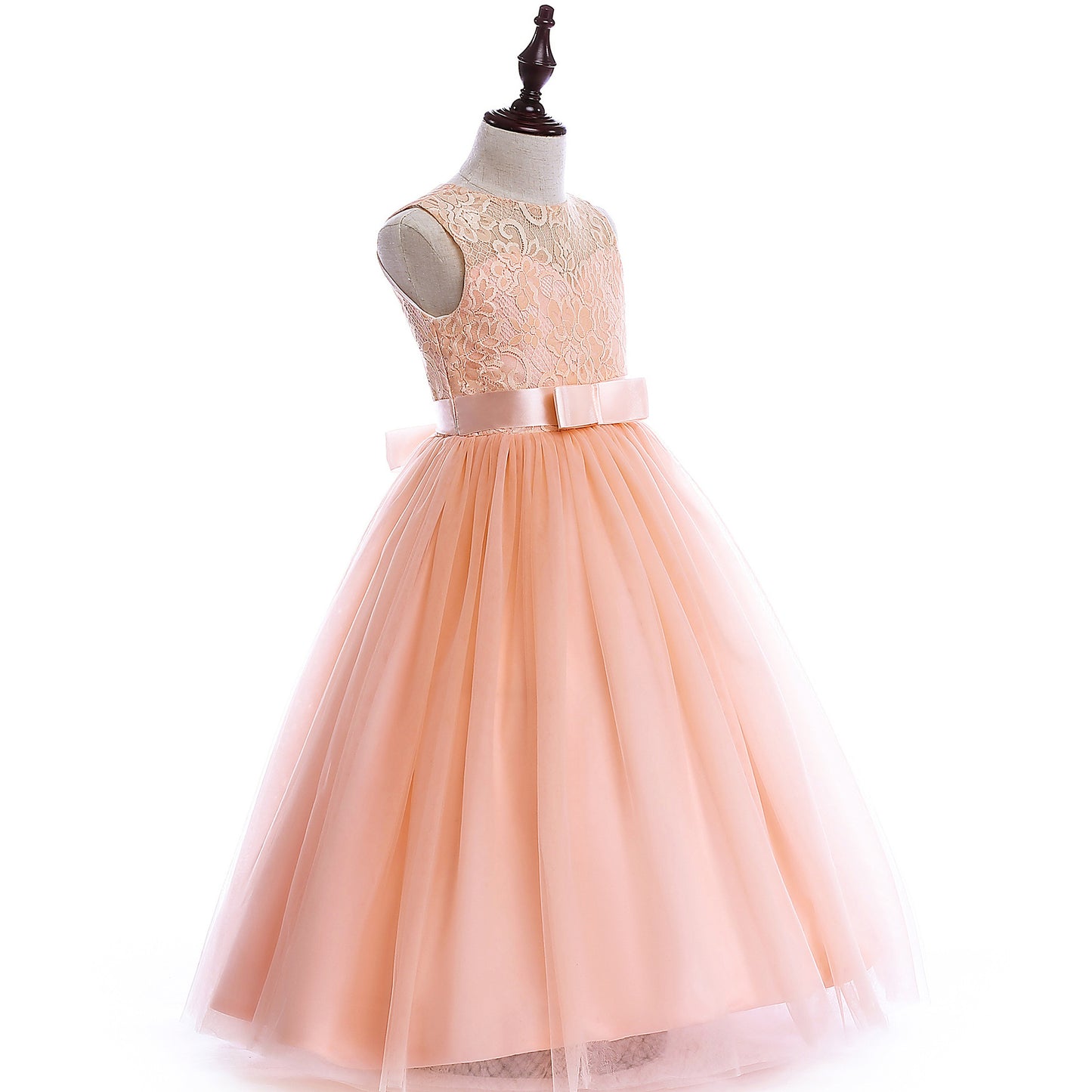 Big Kids Wedding Dress Girls Pettiskirt Lace Dress Costumes - KuzuSHOP