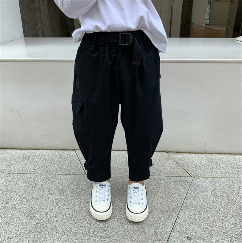 Xiaojiejia Boys Workwear Pants Autumn New Children's Casual Pants Trousers Medium And Small Kids - KuzuSHOP