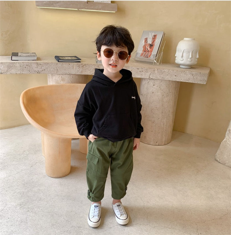 Xiaojiejia Boys Workwear Pants Autumn New Children's Casual Pants Trousers Medium And Small Kids - KuzuSHOP