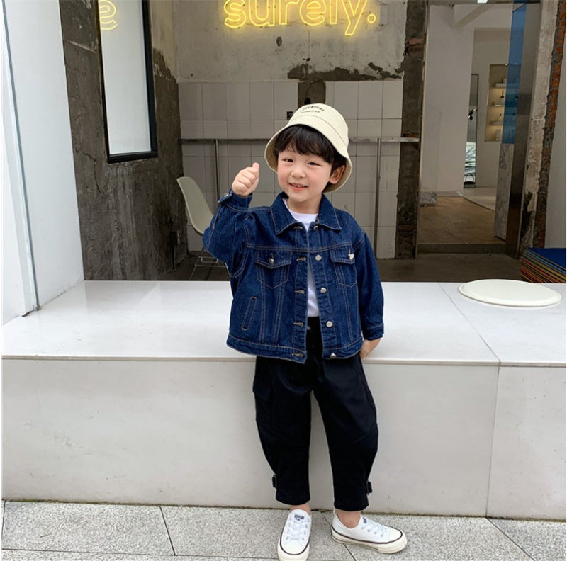 Xiaojiejia Boys Workwear Pants Autumn New Children's Casual Pants Trousers Medium And Small Kids - KuzuSHOP