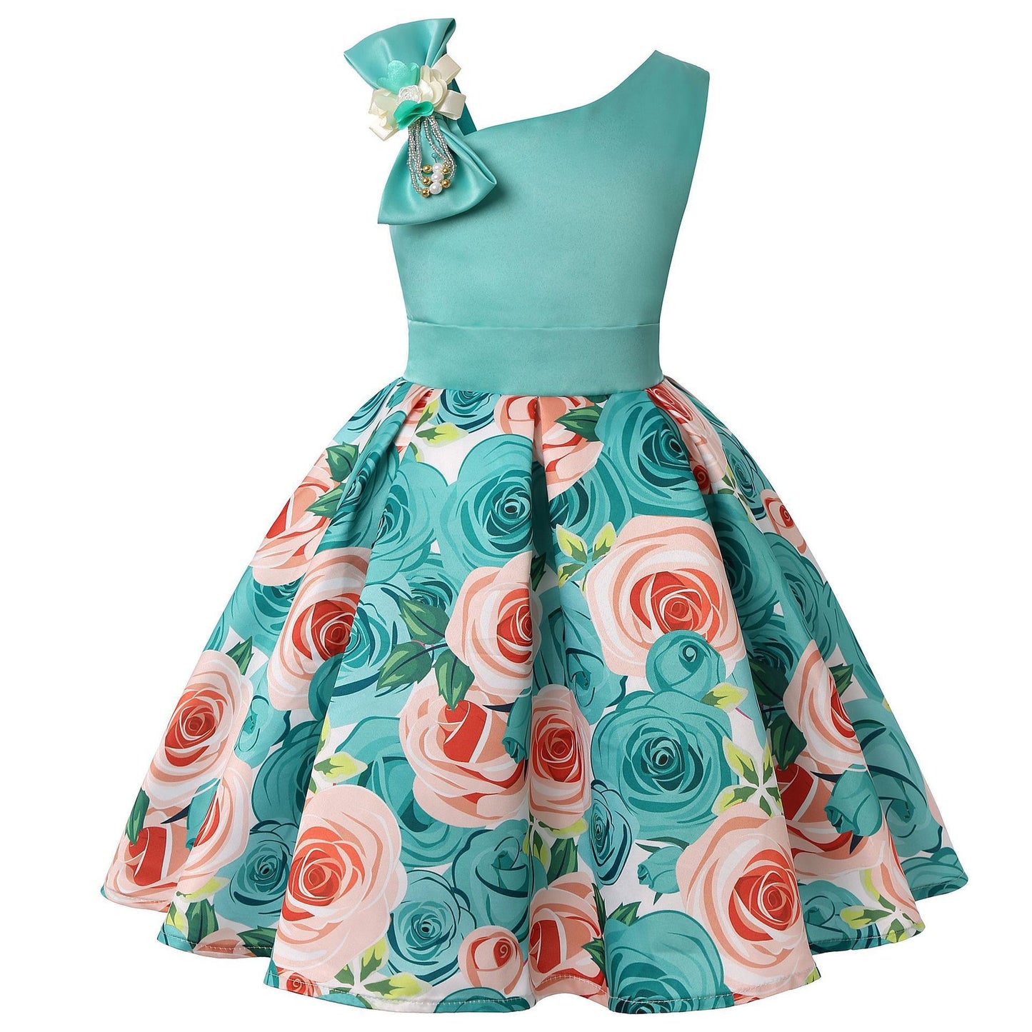 Girls' Dresses Girls' Princess Dresses Digital Print Children's Dresses - KuzuSHOP