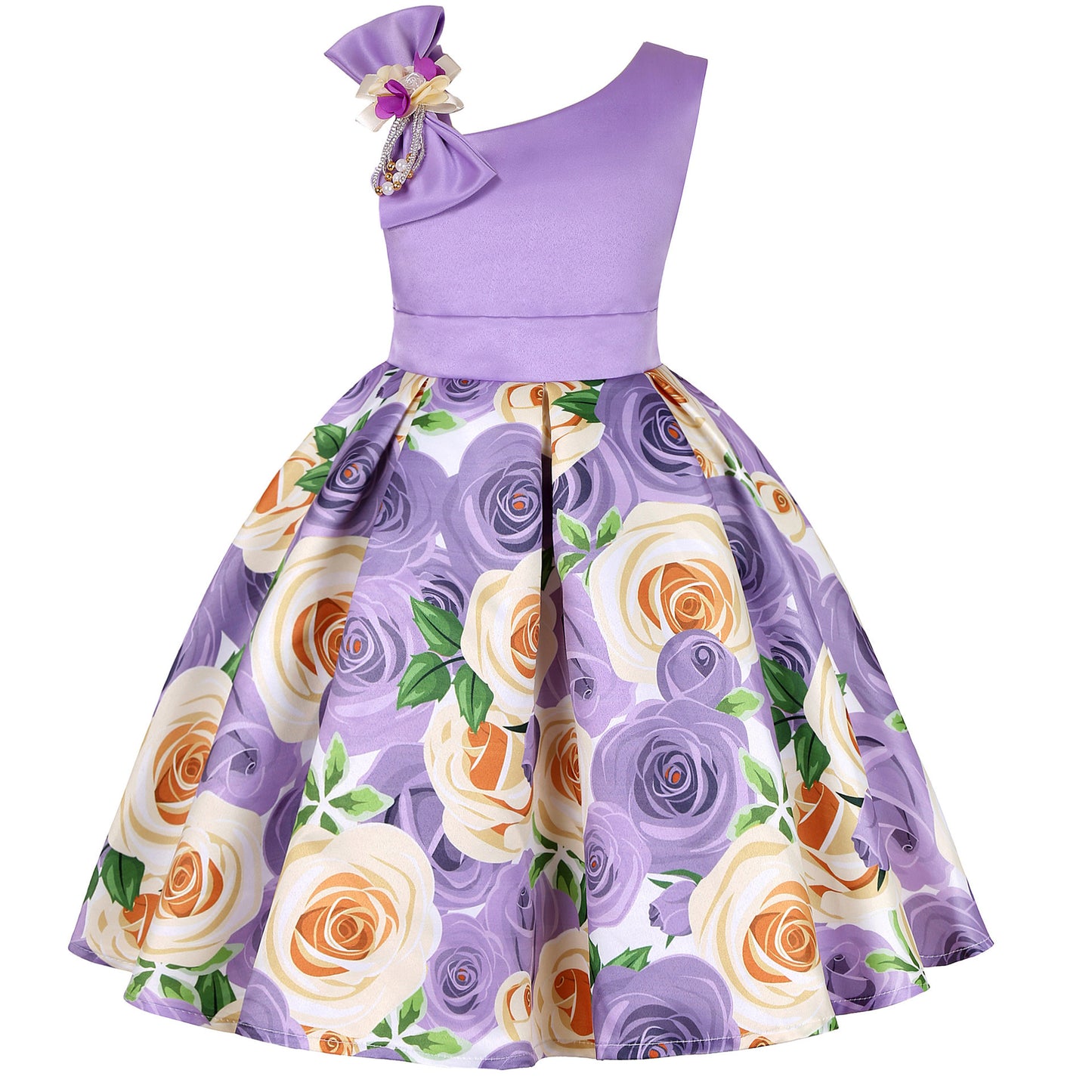 Girls' Dresses Girls' Princess Dresses Digital Print Children's Dresses - KuzuSHOP