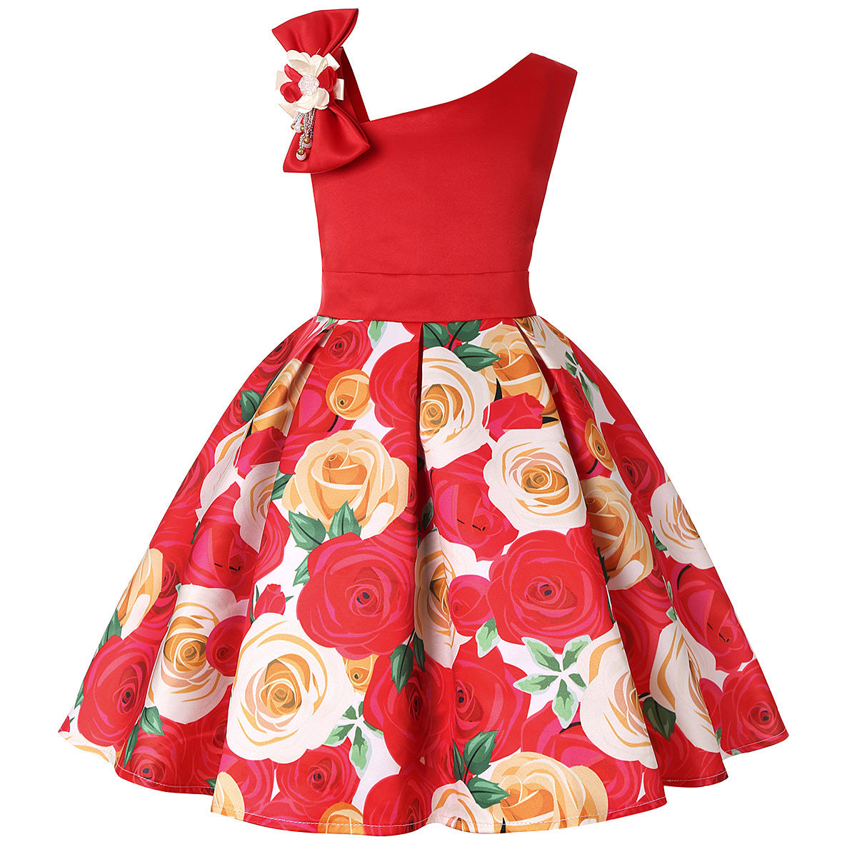Girls' Dresses Girls' Princess Dresses Digital Print Children's Dresses - KuzuSHOP