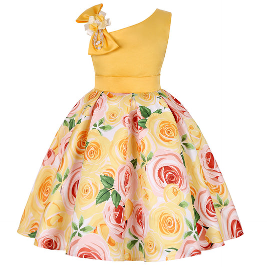 Girls' Dresses Girls' Princess Dresses Digital Print Children's Dresses - KuzuSHOP