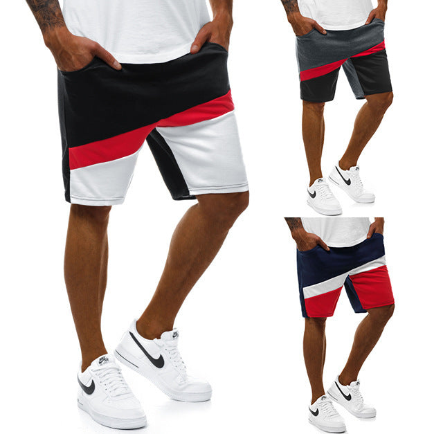 Colorblock Plus Size Casual Shorts Sweatpants - KuzuSHOP