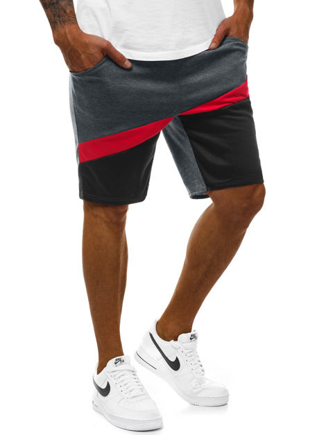 Colorblock Plus Size Casual Shorts Sweatpants - KuzuSHOP