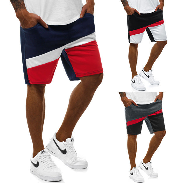 Colorblock Plus Size Casual Shorts Sweatpants - KuzuSHOP