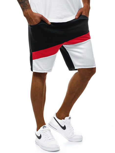 Colorblock Plus Size Casual Shorts Sweatpants - KuzuSHOP