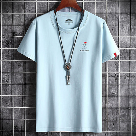 Short Sleeved T Shirt Men's Summer New Loose Short Sleeved - KuzuSHOP