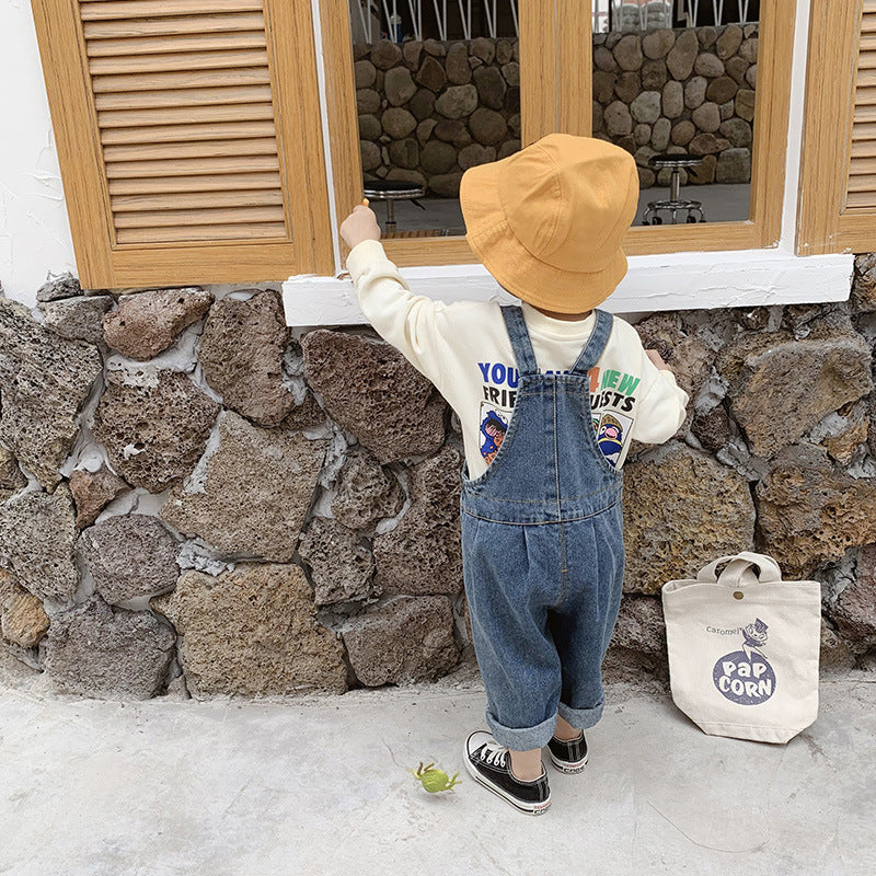 New Boys And Girls Denim Overalls - KuzuSHOP
