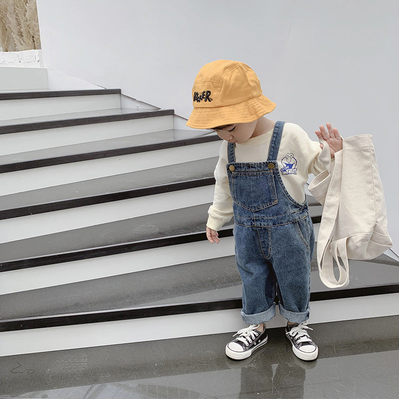 New Boys And Girls Denim Overalls - KuzuSHOP
