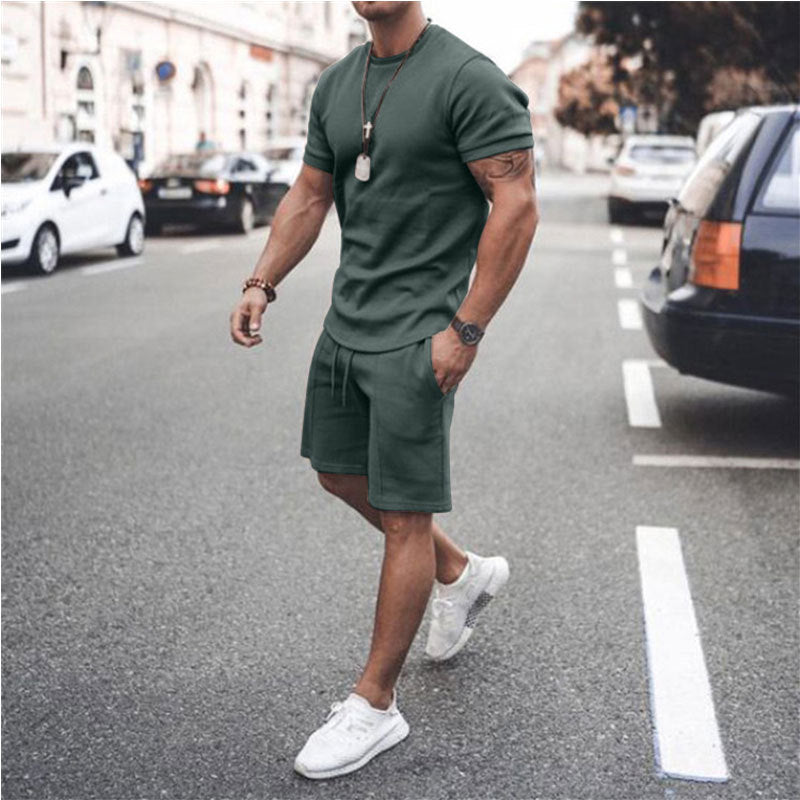 Short Sleeve Shorts Two-Piece Sports And Leisure - KuzuSHOP