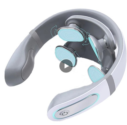 Wireless Electronic Neck Massager 4D Shiatsu Cervical Massager Stiff Neck Massage Health Care Therapy Pulse Pain Relief - KuzuSHOP