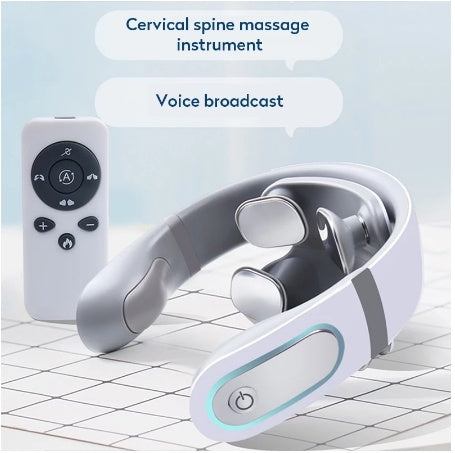 Wireless Electronic Neck Massager 4D Shiatsu Cervical Massager Stiff Neck Massage Health Care Therapy Pulse Pain Relief - KuzuSHOP