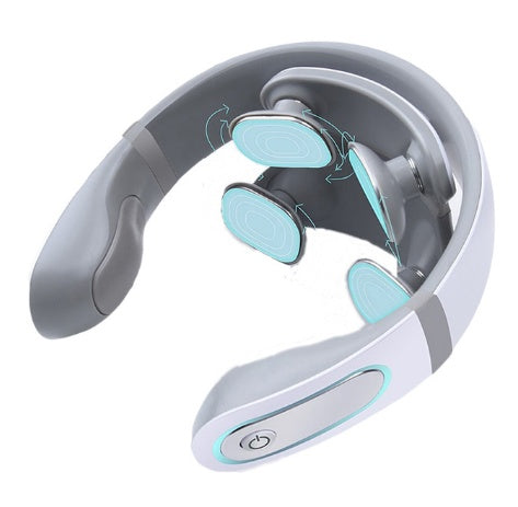 Wireless Electronic Neck Massager 4D Shiatsu Cervical Massager Stiff Neck Massage Health Care Therapy Pulse Pain Relief - KuzuSHOP
