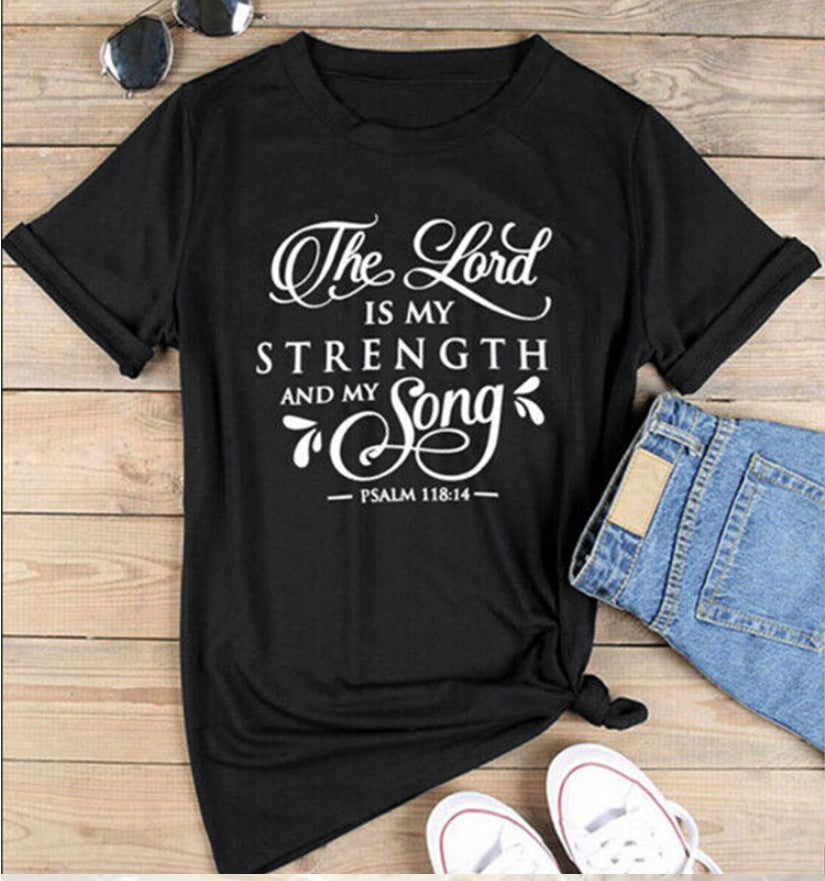 T-Shirt Women Fashion Retro Funny Jesus T-Shirt Faith Slogan Art Top - KuzuSHOP