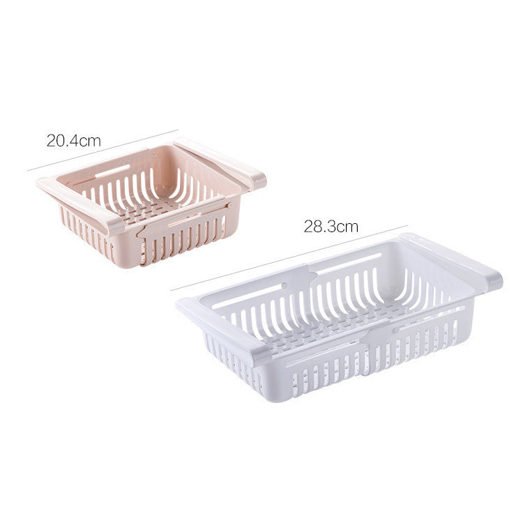 Refrigerator Telescopic Storage Basket Refrigerator Drawer Storage Rack Freshness Preservation Box Freezing Box Storage Rack - KuzuSHOP