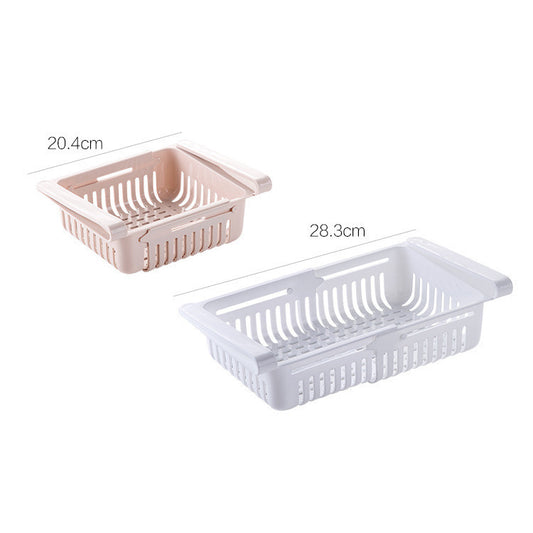 Refrigerator Telescopic Storage Basket Refrigerator Drawer Storage Rack Freshness Preservation Box Freezing Box Storage Rack - KuzuSHOP