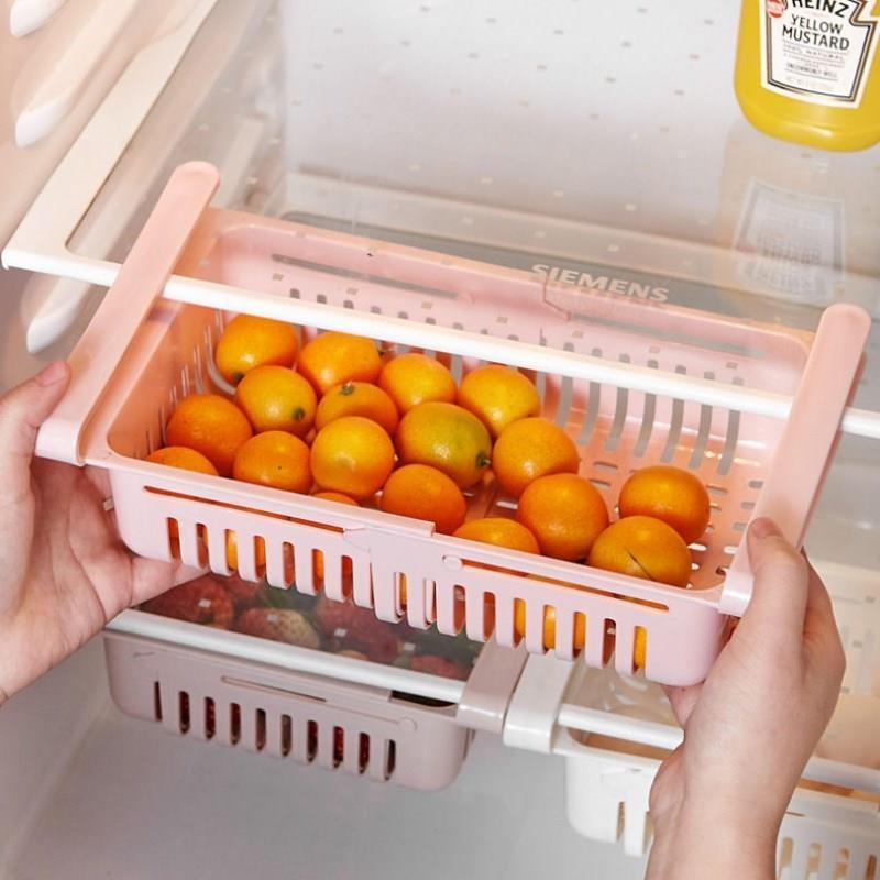Refrigerator Telescopic Storage Basket Refrigerator Drawer Storage Rack Freshness Preservation Box Freezing Box Storage Rack - KuzuSHOP