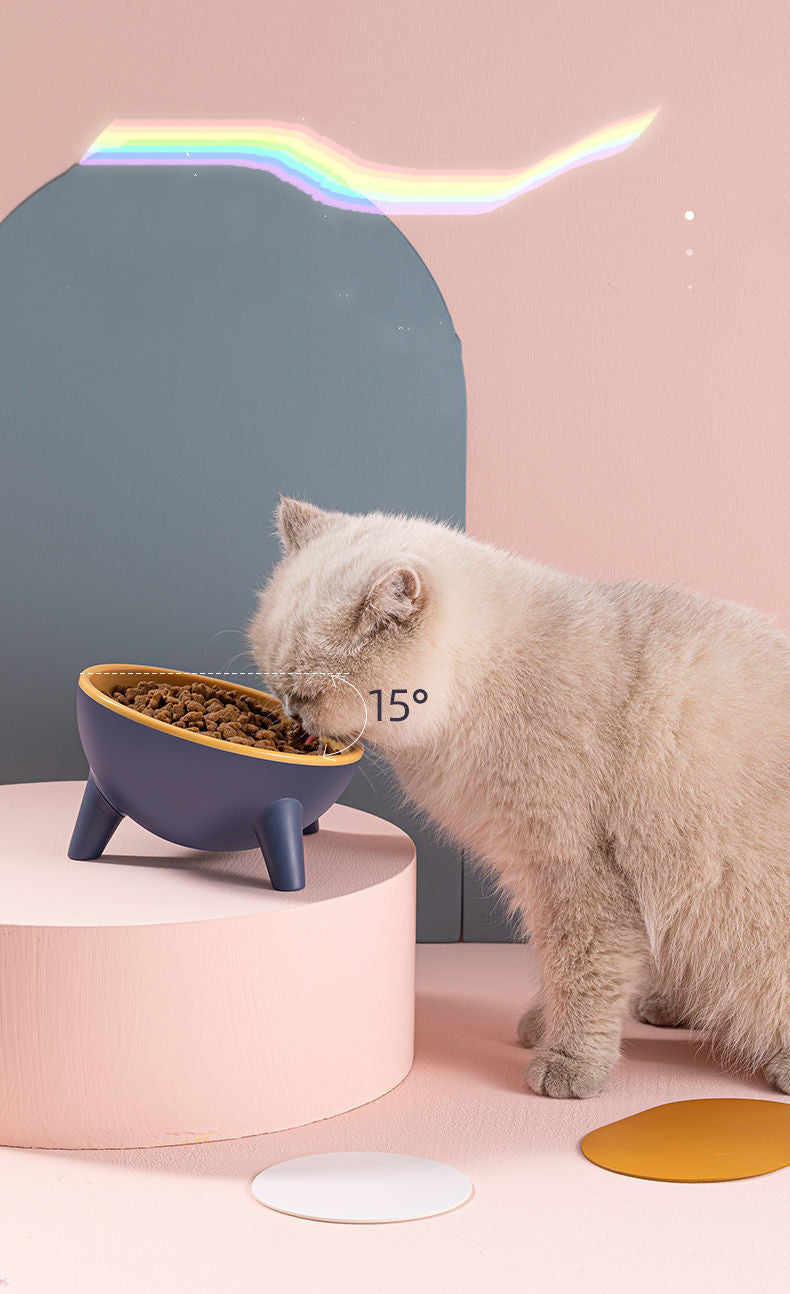 Cat Dog Bowl With Stand Pet Feeding Food Bowls Dogs Bunny Rabbit Nordic Color Feeder Product Supplies Pet Accessories - KuzuSHOP