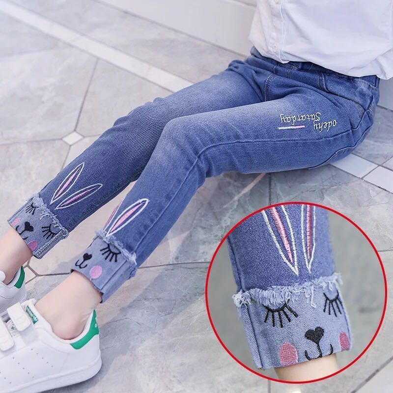 Spring And Autumn Girls Jeans Pants Girls Loose Jeans Pants - KuzuSHOP