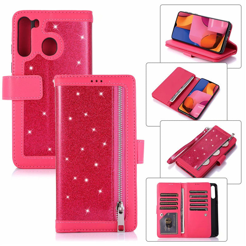 Glitter Flip Card Wallet Protective Case