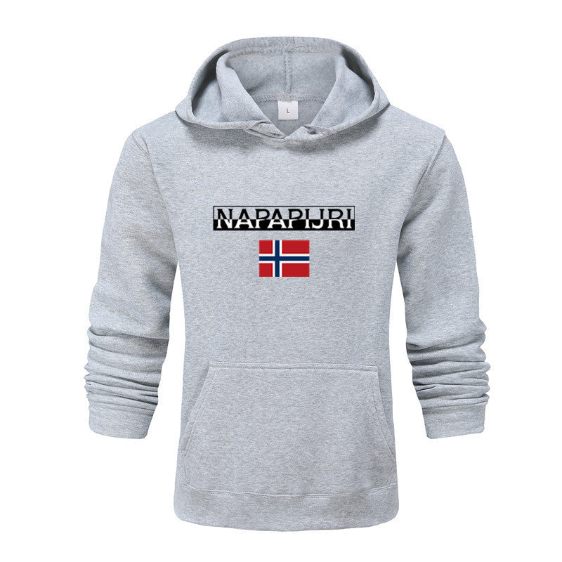 Printed Hoodie Casual Sports Sweatshirt Men's Fashion Sweatshirt Jacket - KuzuSHOP