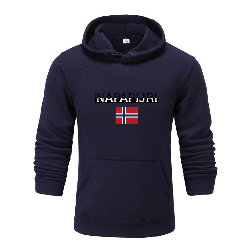 Printed Hoodie Casual Sports Sweatshirt Men's Fashion Sweatshirt Jacket - KuzuSHOP