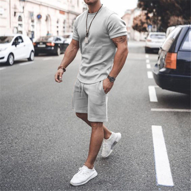 Short Sleeve Shorts Two-Piece Sports And Leisure - KuzuSHOP