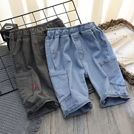 Summer Thin Middle School Children''s Cotton Ice Children''s Pants Loose - KuzuSHOP