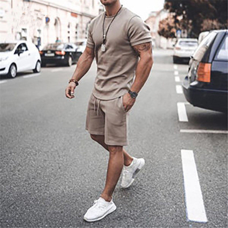 Short Sleeve Shorts Two-Piece Sports And Leisure - KuzuSHOP