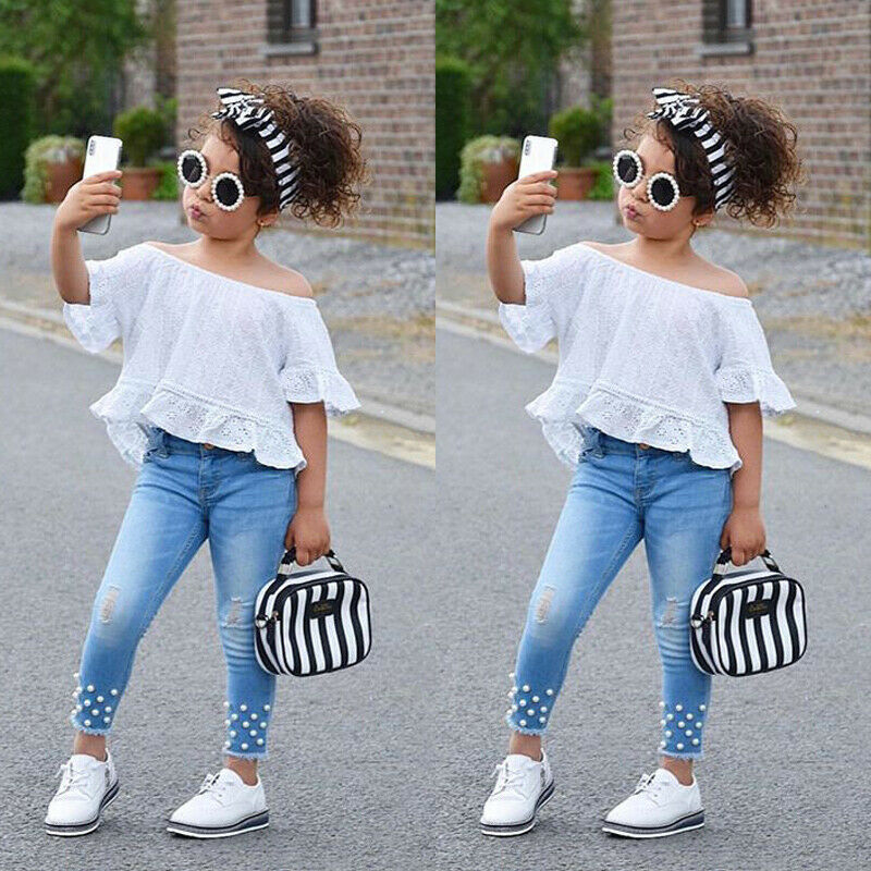 Shirt Shorts Girls Girl Kids Clothes For Baby Set Children - KuzuSHOP