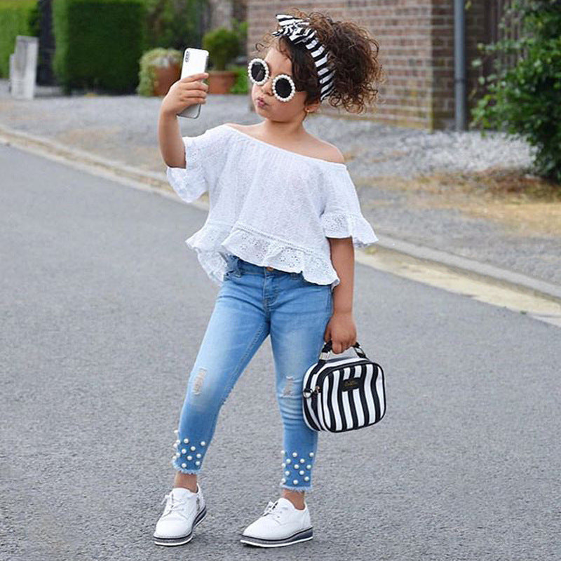 Shirt Shorts Girls Girl Kids Clothes For Baby Set Children - KuzuSHOP