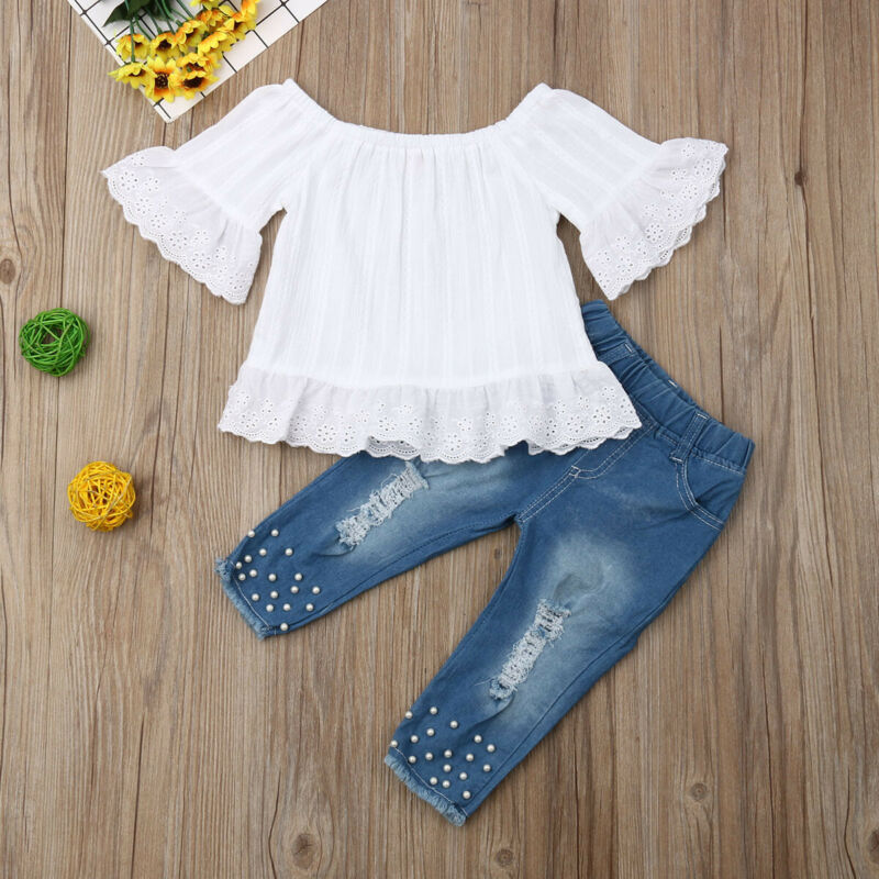 Shirt Shorts Girls Girl Kids Clothes For Baby Set Children - KuzuSHOP