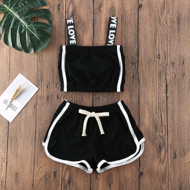 Baby Girl Children's Clothing Shirt Shorts - KuzuSHOP