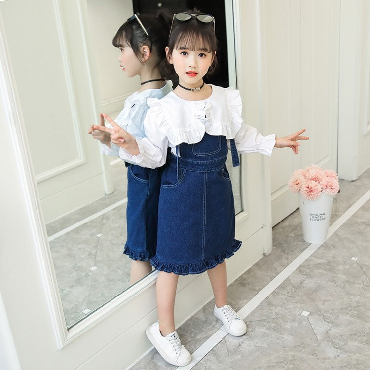 Girls' Super Western Style Suit Skirt Autumn Clothes - KuzuSHOP
