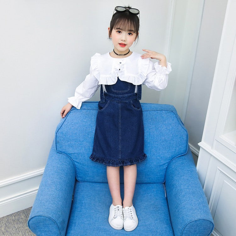 Girls' Super Western Style Suit Skirt Autumn Clothes - KuzuSHOP