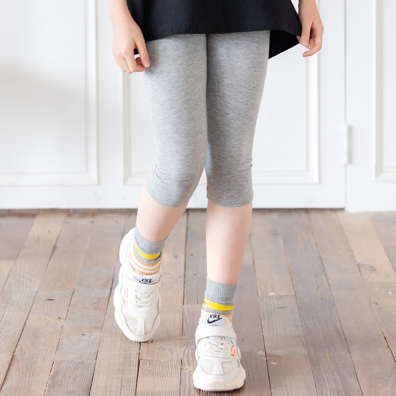 Cartoon Irregular Top Short-sleeved Half-sleeve Big Kids' Trendy Clothes - KuzuSHOP