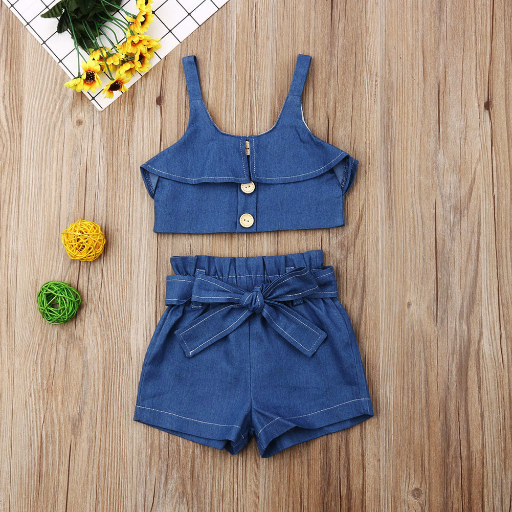 Children's clothing girls suspender skirt - KuzuSHOP