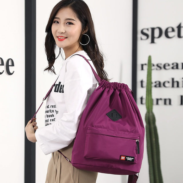 Drawstring bag travel backpack men and women waterproof - KuzuSHOP