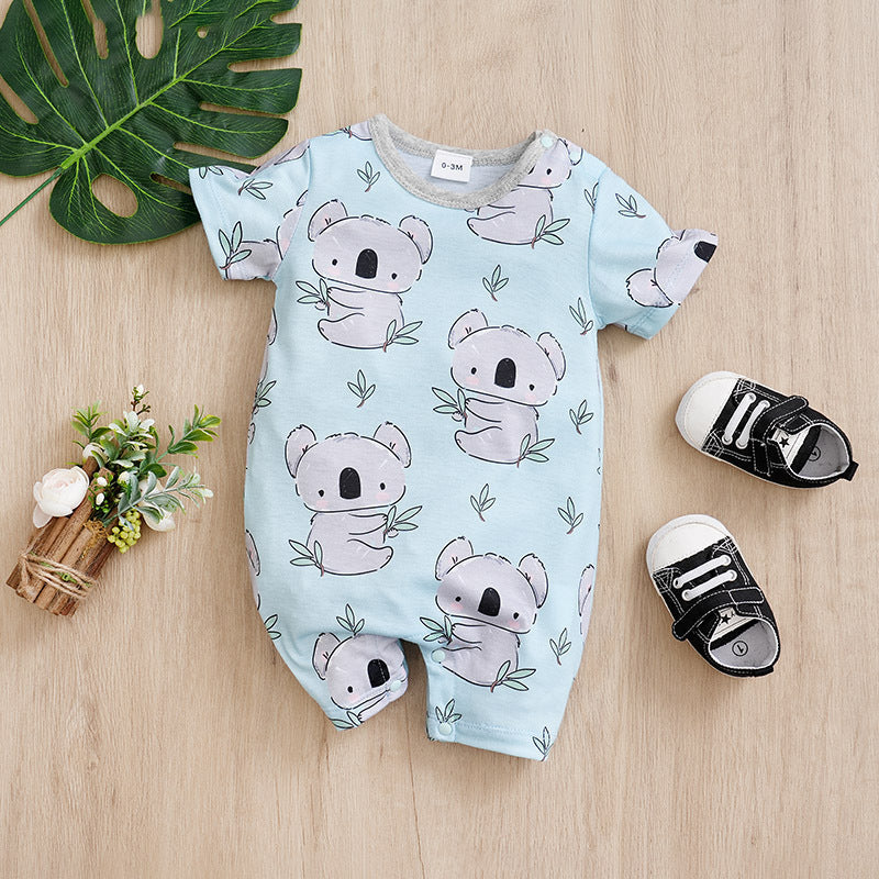 Summer New Baby Jumpsuit Full Printed Koala Baby - KuzuSHOP
