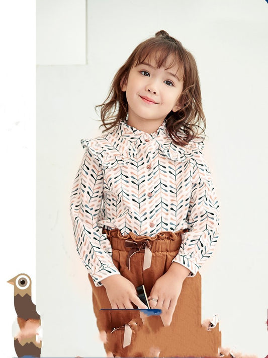 Girls foreign style baby shirt Korean shirt top - KuzuSHOP