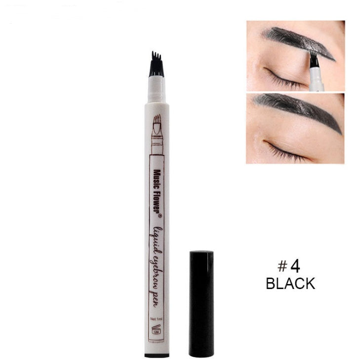 Waterproof Natural Eyebrow Pen Four-claw Eye Brow Tint Fork Tip Eyebrow Tattoo Pencil - KuzuSHOP