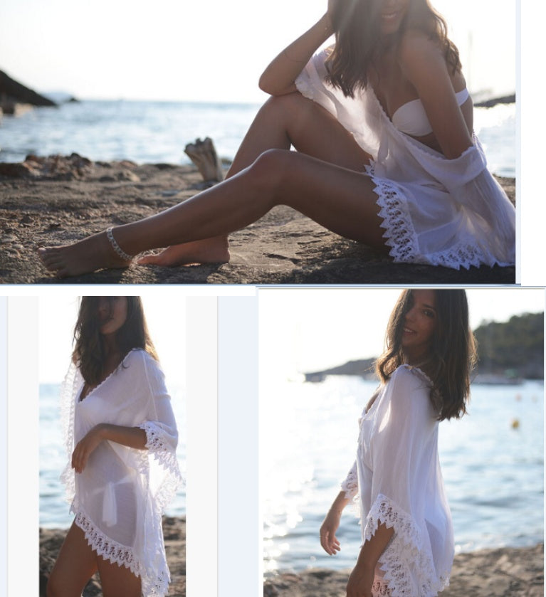 Tasselled Beach Coverup - KuzuSHOP