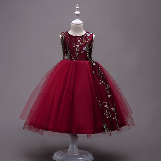 4-15 years embroidered Kids Dress - KuzuSHOP