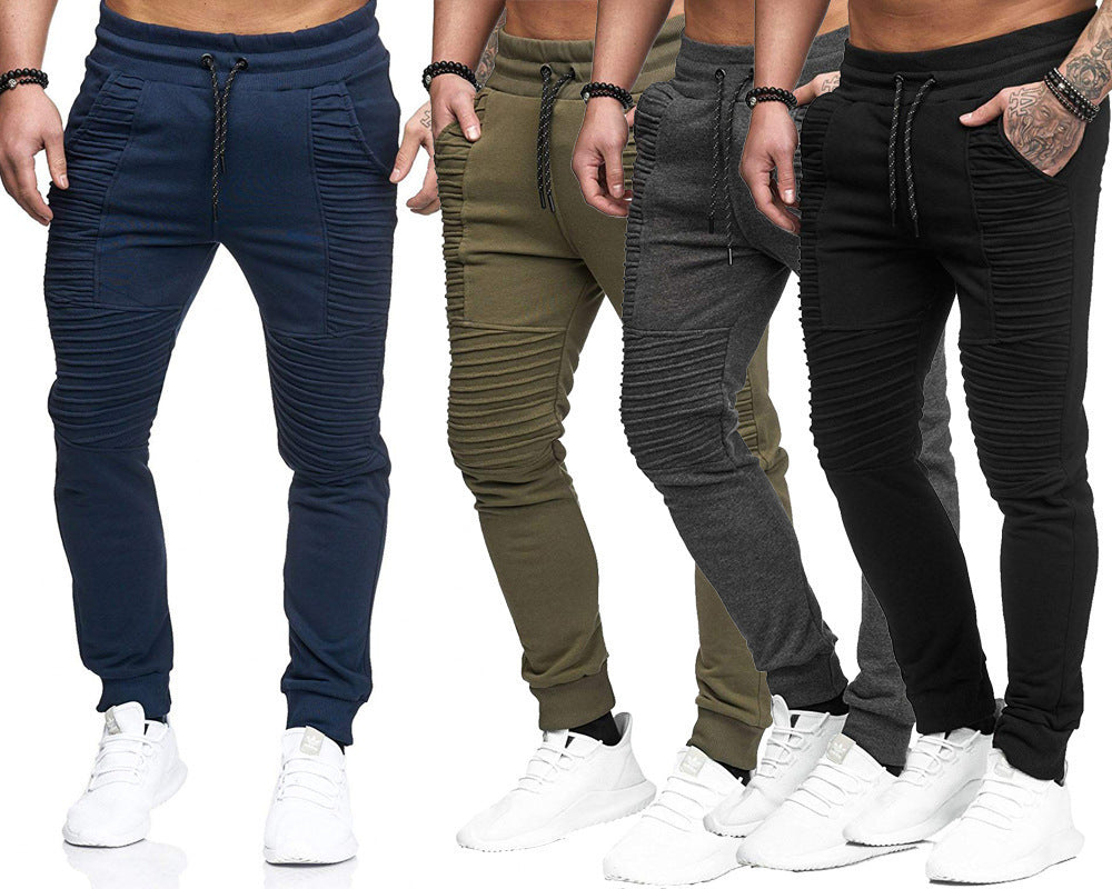 Casual Sports Pants Men's Pants Hip Hop Striped Fitness Pants - KuzuSHOP