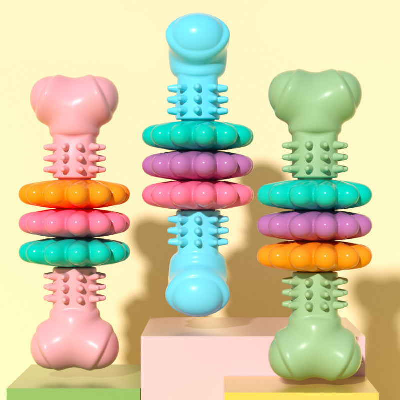 Dog Chew Toy Dog Bone Type  Dogs Teeth Cleaning Toys Indestructible TPR Bone Chewing Bite Resistant Teething Toys  Pet Products - KuzuSHOP
