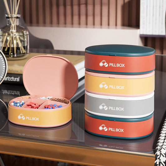 Pill Case Portable Small Weekly Travel Pill Organizer Portable Pocket Pill Box Pill Case For Tablets 6 Gird Medicine Pill's Organizer Drug Capsule Plastic Storage Box Divider Weekly Travel Pill Cutter - KuzuSHOP